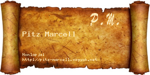Pitz Marcell névjegykártya